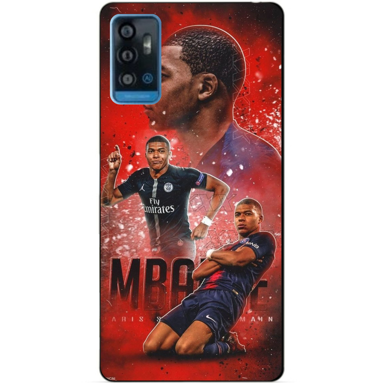 Силіконовий бампер чохол для ZTE Blade A71 з малюнком Мбаппе ПСЖ Mbappe