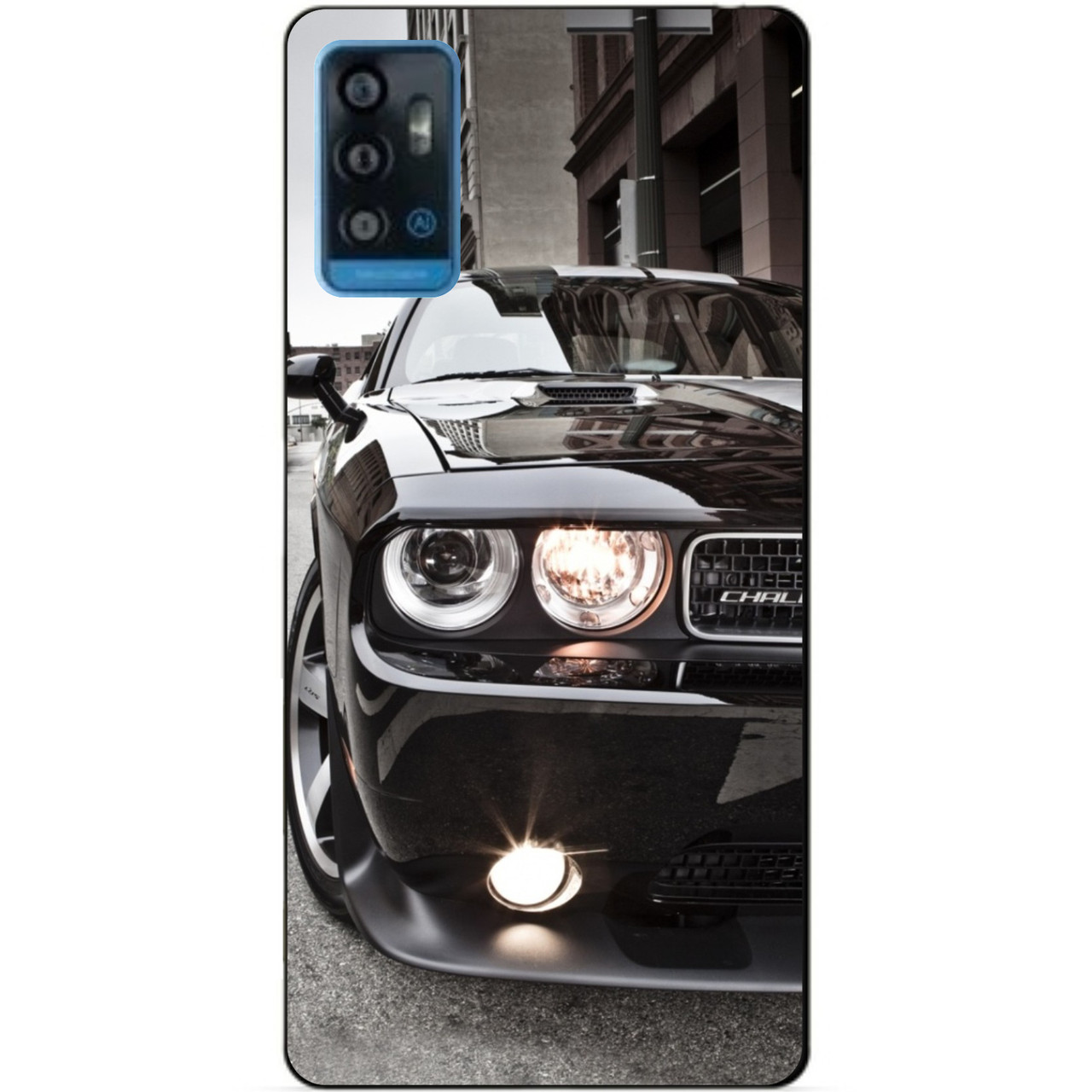Силіконовий чохол бампер для ZTE Blade A71 з малюнком Dodge Додж машина авто