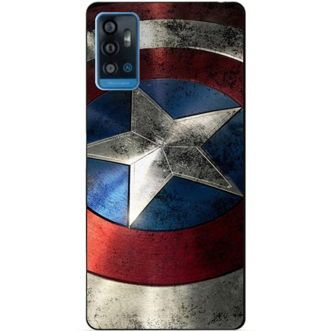 Силіконовий чохол бампер для ZTE Blade A71 з малюнком Капітан Америка супергерой Marvel