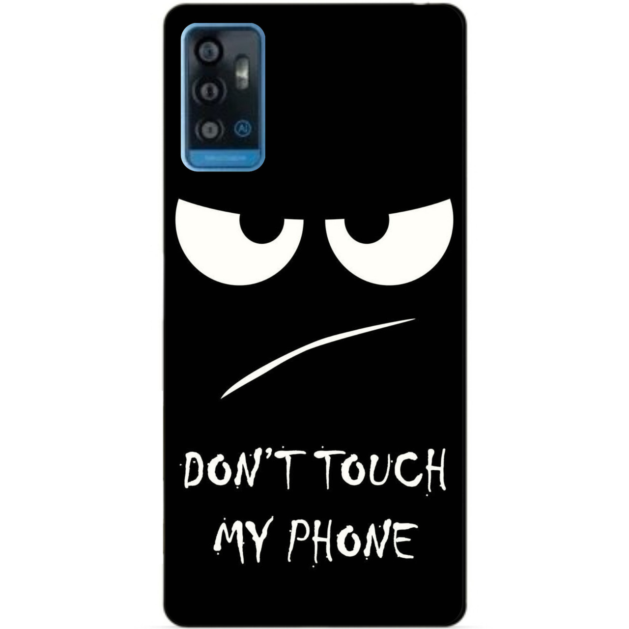 Силіконовий чохол бампер для ZTE Blade A71 з малюнком очей Dont touch my phone