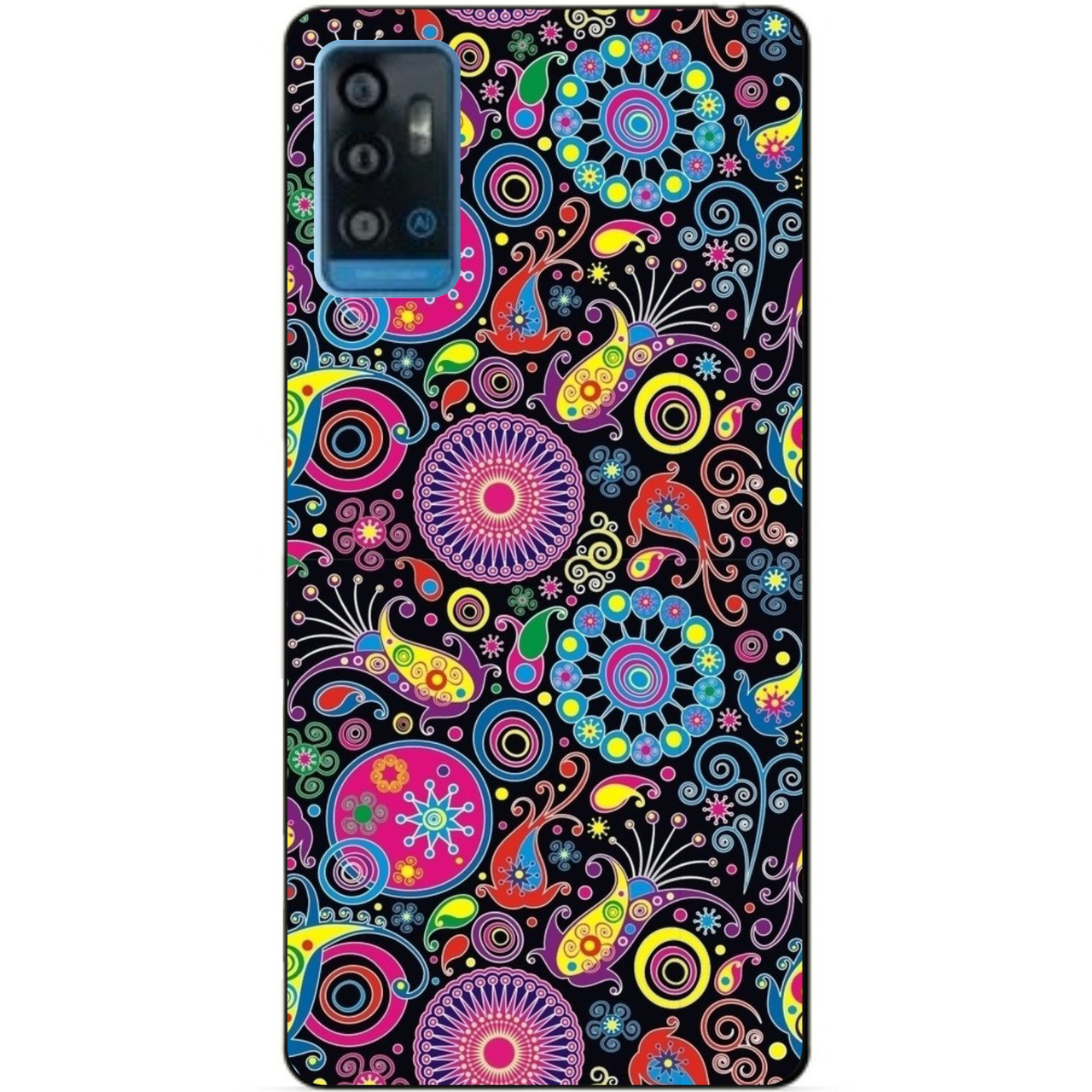 Силіконовий чохол бампер для ZTE Blade A71 з малюнком Східні візерунки