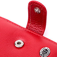Яскраве жіноче портмоне з блоком для карт з натуральної шкіри ST Leather 19471 Червоний, фото 5