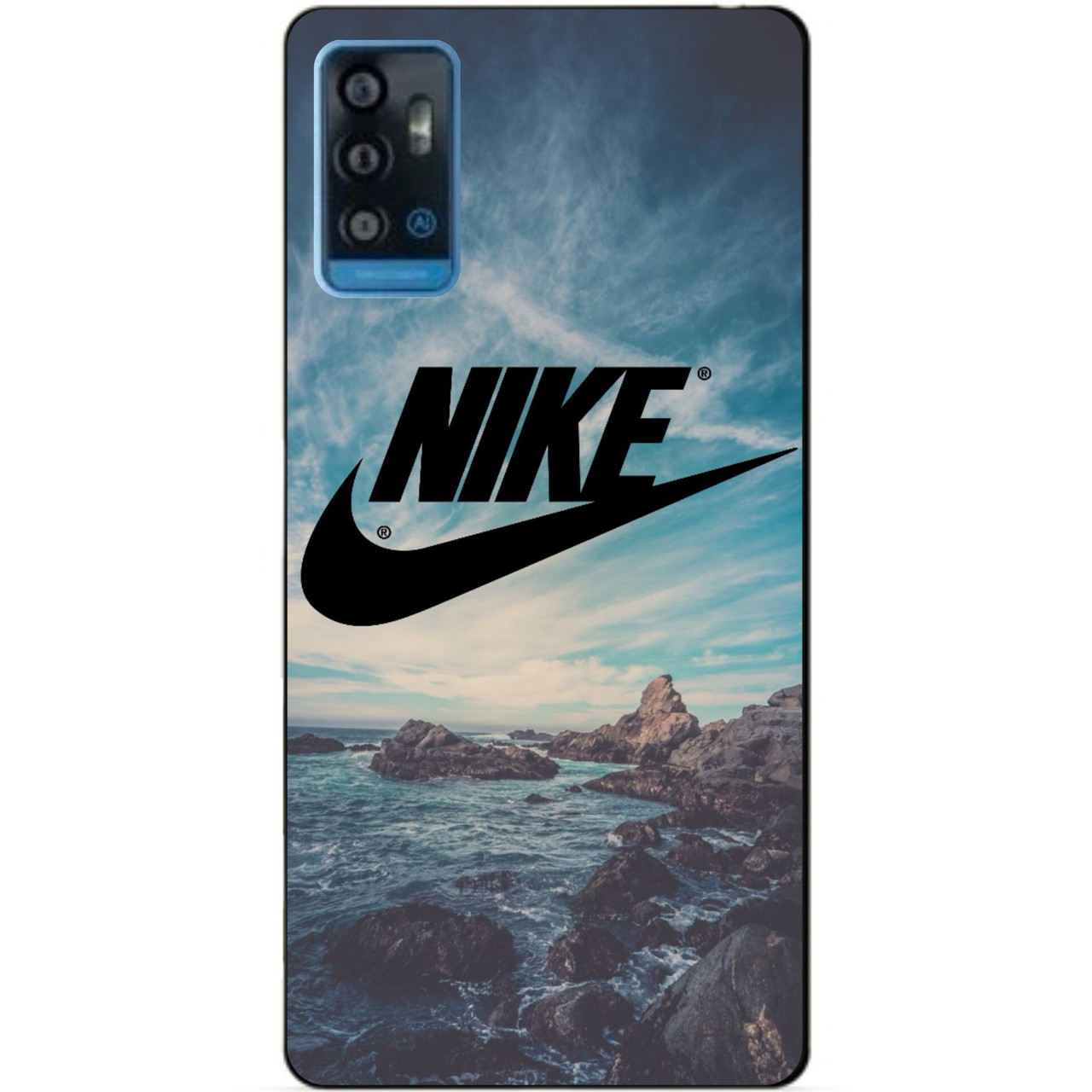 Силіконовий чохол бампер для ZTE Blade A71 з малюнком Найк