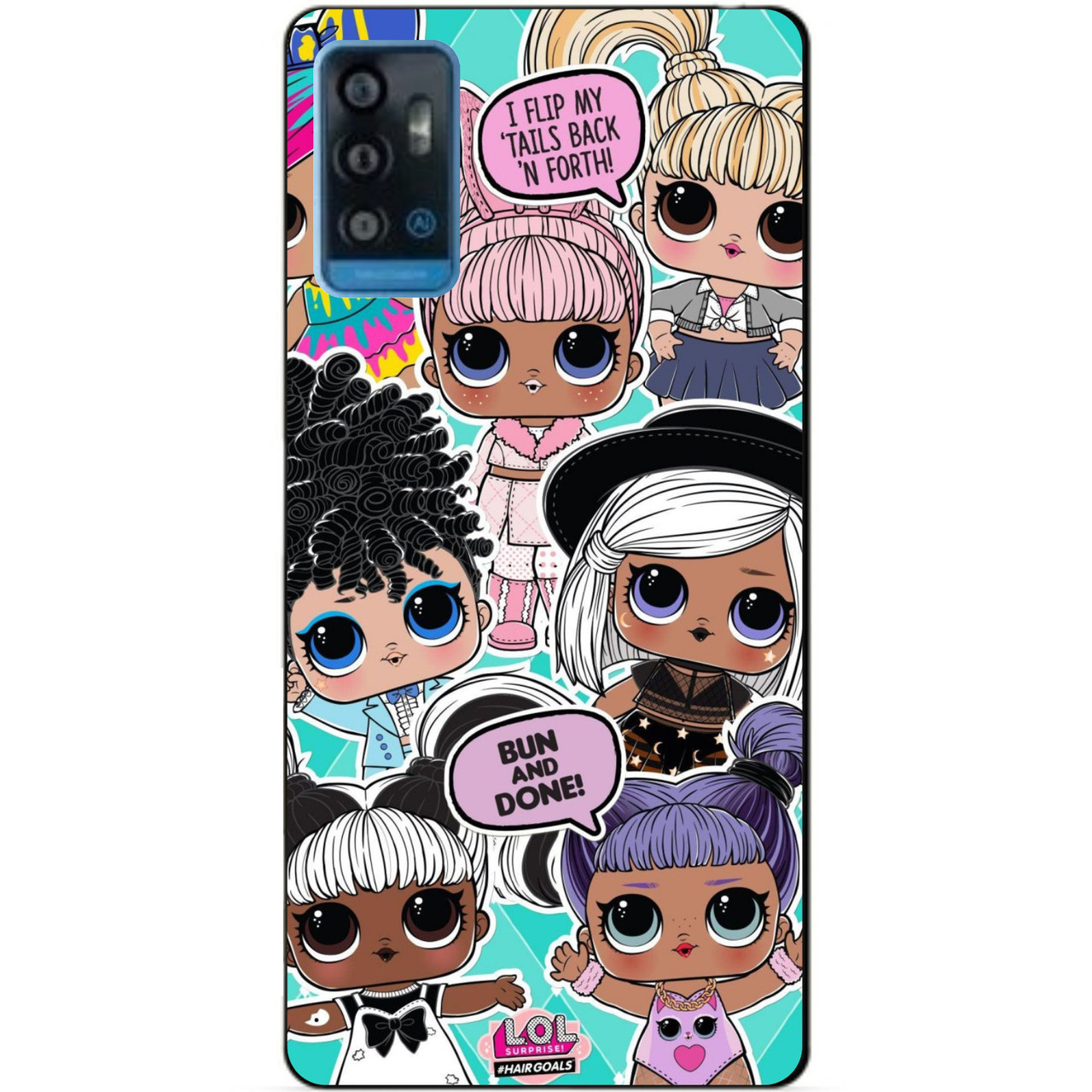 Силіконовий чохол бампер для ZTE Blade A71 з малюнком Лялечки ЛОЛ LOL