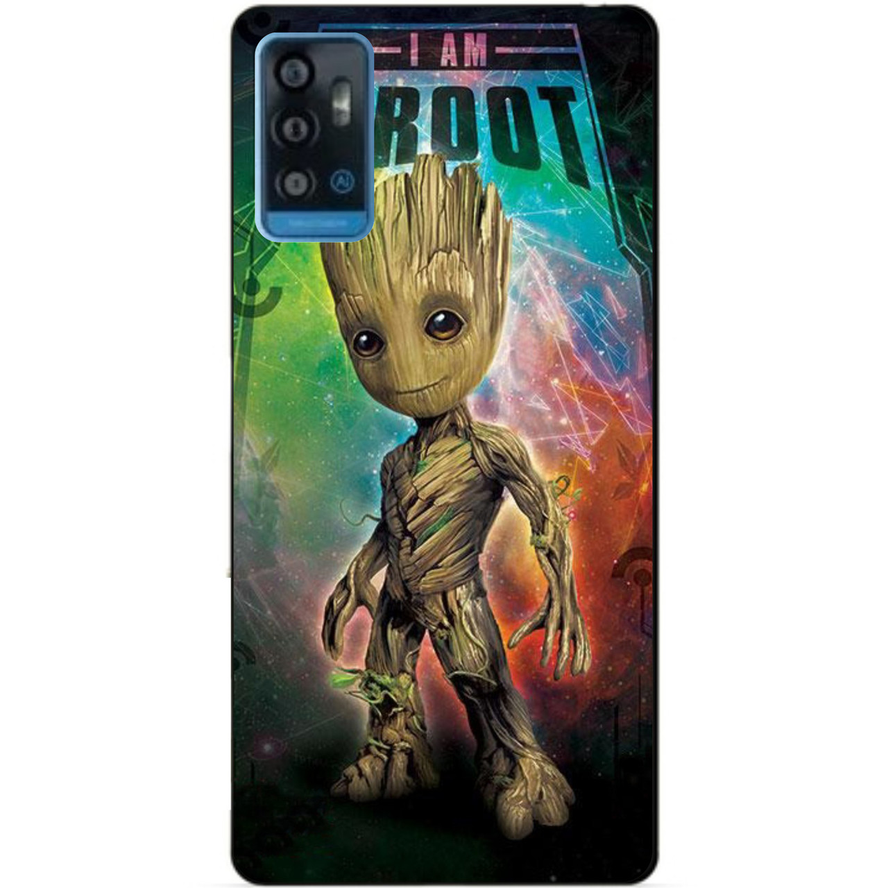 Силіконовий чохол бампер для ZTE Blade A71 з малюнком Groot Грут Стражі Галактики