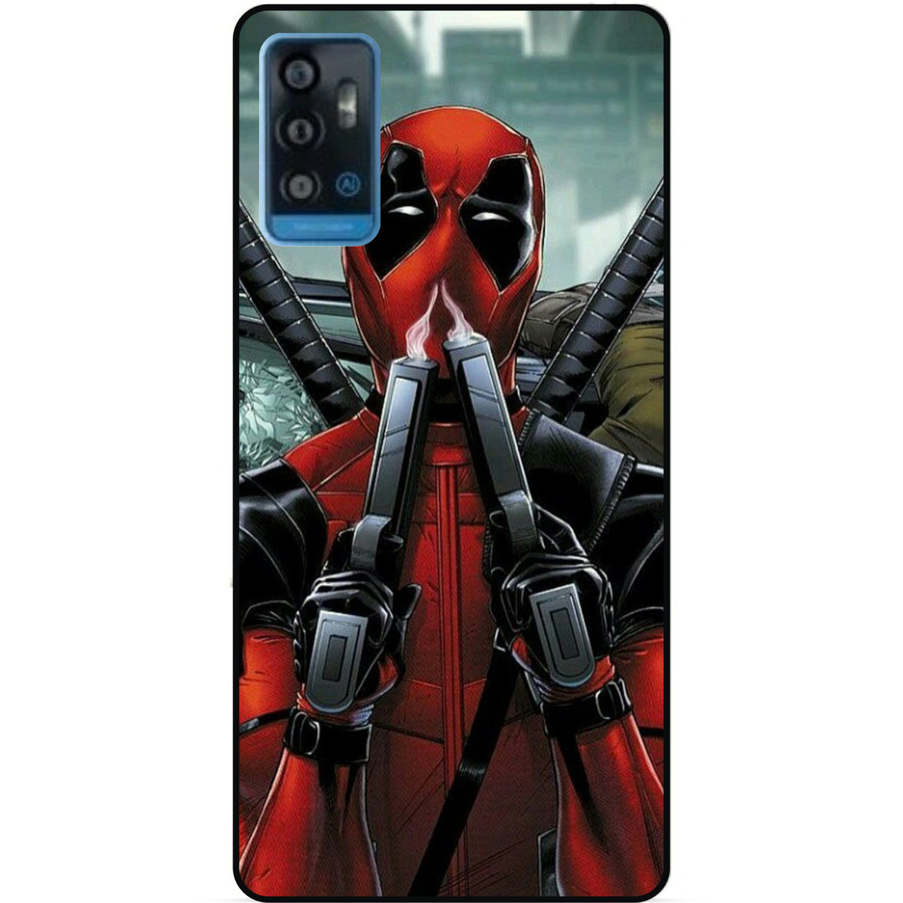 Силіконовий бампер чохол для ZTE Blade A71 з малюнком Дедпул Deadpool
