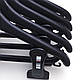 Дитячі плічка вішалки тремпелі для костюмів з прищіпками для штанів пластикові чорні, 30 см, фото 4