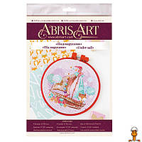 Набор для вышивки крестиком "под парусами", с пяльцами, детская игрушка, от 8 лет, Abris Art AHM-050