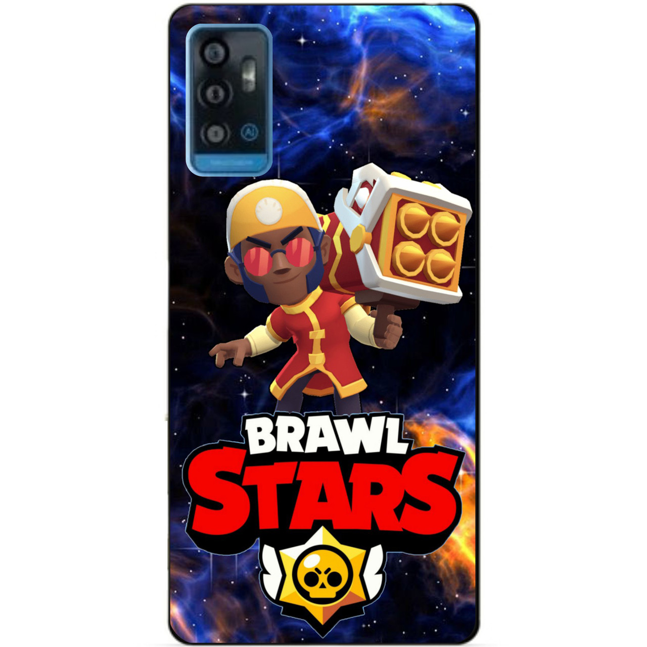 Силіконовий бампер чохол для ZTE Blade A71 з Героєм Космічний Бравл Брок