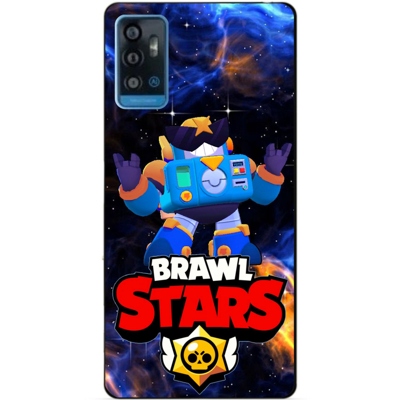 Силіконовий бампер чохол для ZTE Blade A71 з Героєм Космічний Бравл Вольт