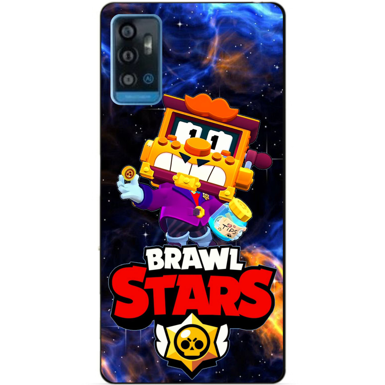 Силіконовий бампер чохол для ZTE Blade A71 з Героєм Космічний Бравл Гриф