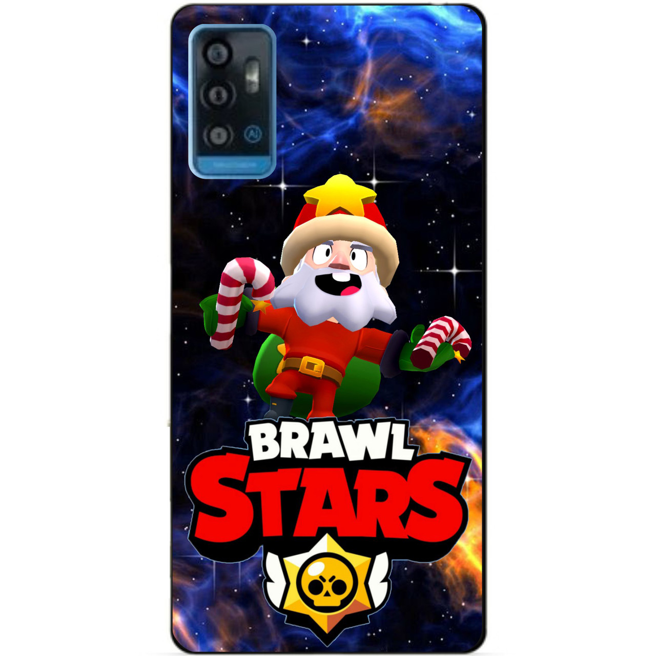 Силіконовий бампер чохол для ZTE Blade A71 з Героєм Космічний Бравл Дінамайк