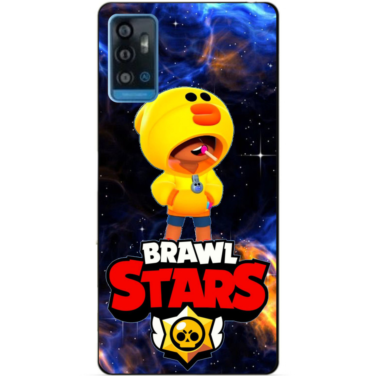 Силіконовий бампер чохол для ZTE Blade A71/13 Power з Героєм Космічний Бравл Леон качка