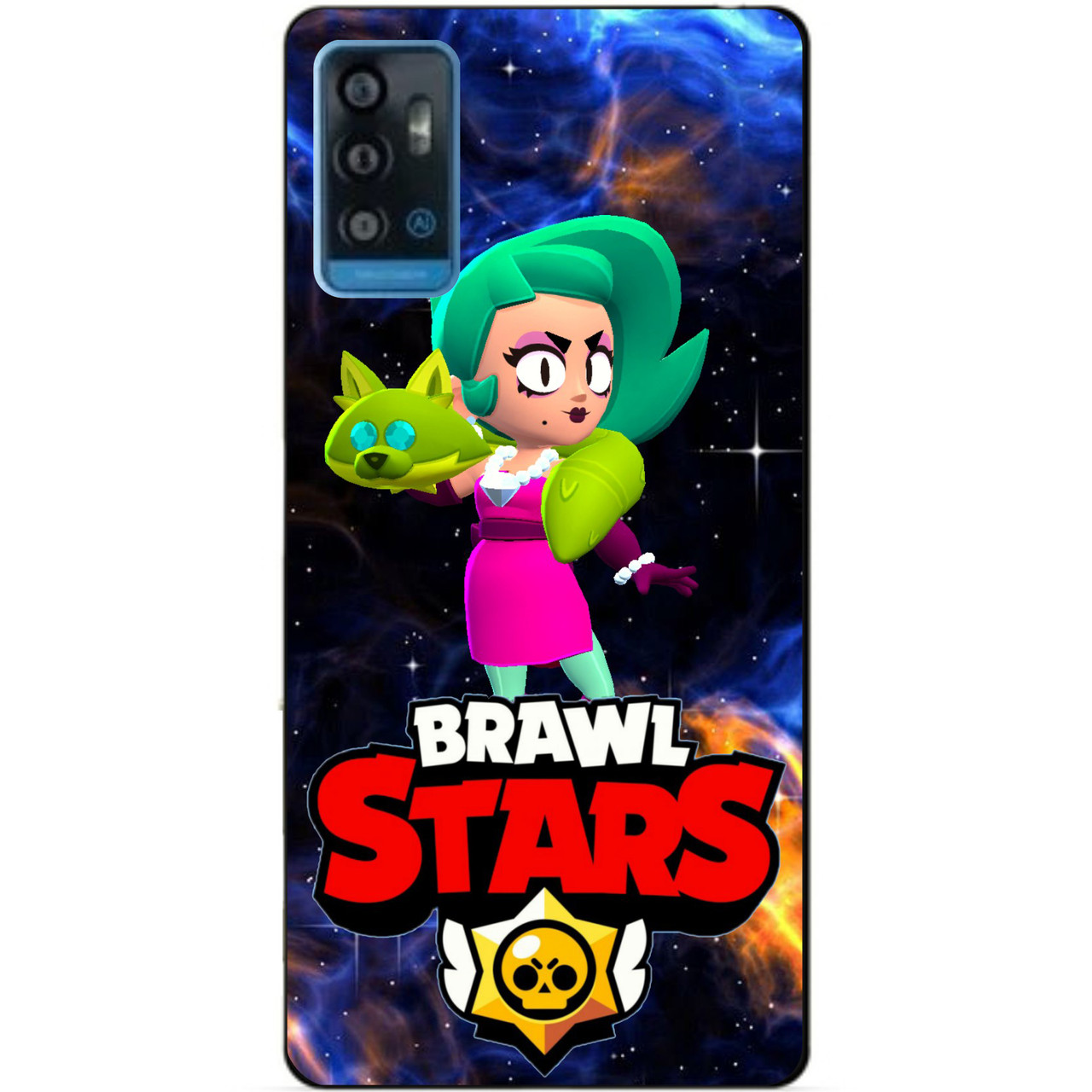 Силіконовий бампер чохол для ZTE Blade A71 з Героєм Космічний Бравл Лола