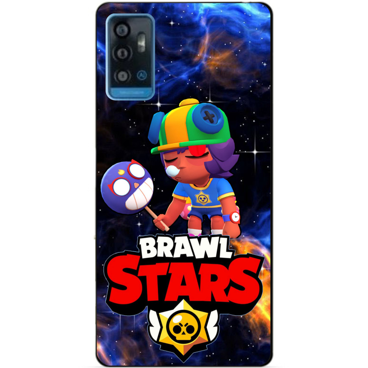 Силіконовий бампер чохол для ZTE Blade A71/13 Power з Героєм Космічний Бравл Сенді