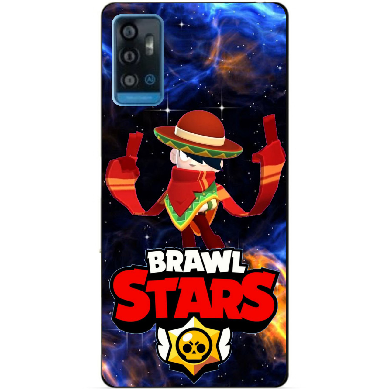 Силіконовий бампер чохол для ZTE Blade A71/13 Power з Героєм Космічний Бравл Едгар