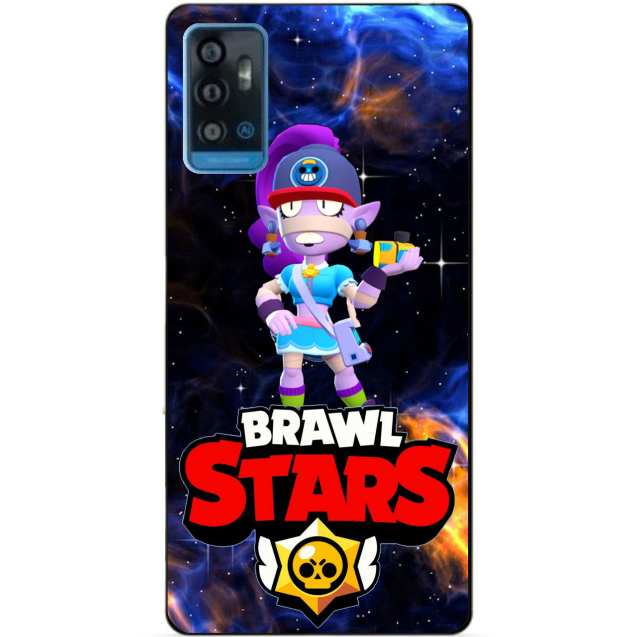 Силіконовий бампер чохол для ZTE Blade A71 з Героєм Космічний Бравл Емз