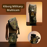 Двухместный штурмовой подсумок для магазинов Kiborg Military Multicam, с креплением фастекс GHR Bar