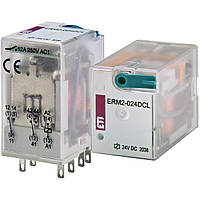 Проміжне реле ETI ERM2-024DCL 2p 24V DC (2473001)