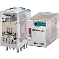 Проміжне реле ETI ERM4-024DCL 4p 24V DC (2473007)