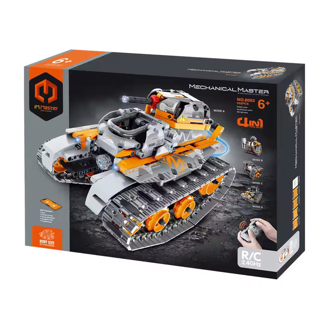 Вид коробки с конструктором STEM 🤖 трансформеры 4 в 1 