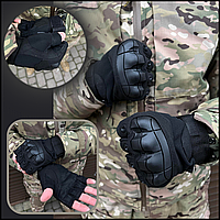 Чоловічі армійські рукавички чорні з кісточками Oakley tactical воєнторг, тактичні рукавички та рукавиці Bar