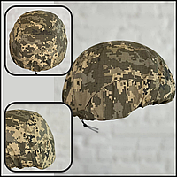 Армейский маскировочный кавер на каску пиксель для охоты, чехол на шлем защитный с ушами Bar