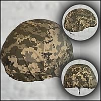 Кавер маскировочный на военный шлем с ушами пиксель для вождения, чехол на шлем каску Bar