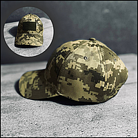 Мужская кепка камуфляжная пиксель для зсу, кепка с шевроном тактическая армейская форменная M Bar