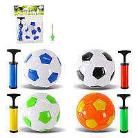 Мяч футбольный арт. FB24181 (100шт) PVC №2 с насосом,4 цвета