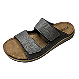 Чоловічі шльопанці Inblu на липучках з ремінцями та м'якою ортопедичною шкіряною устілкою, фото 6