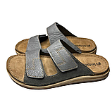 Чоловічі шльопанці Inblu на липучках з ремінцями та м'якою ортопедичною шкіряною устілкою, фото 4