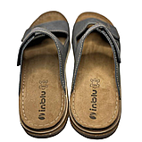 Чоловічі шльопанці Inblu на липучках з ремінцями та м'якою ортопедичною шкіряною устілкою, фото 5