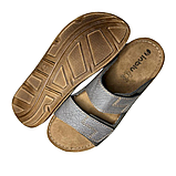 Чоловічі шльопанці Inblu на липучках з ремінцями та м'якою ортопедичною шкіряною устілкою, фото 9