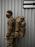 Військовий тактичний рюкзак 'FIELD' бежевий камуфляж, місткий рюкзак армійський GHR Bar