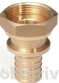 456341001 Перехідник Rehau Rautitan RX+, 32-1", гайка, внутр. різьба, бронза