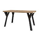 Стіл обідній з металу (50х25) і ДСП Уно 750/1200/750 Метал-Дизайн Чорний оксамит, фото 2