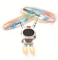 Летаючий Космонавт ударостійкий левітуючий з LED підсвічуванням, левітуючий спіннер-бумеранг від USB,SB