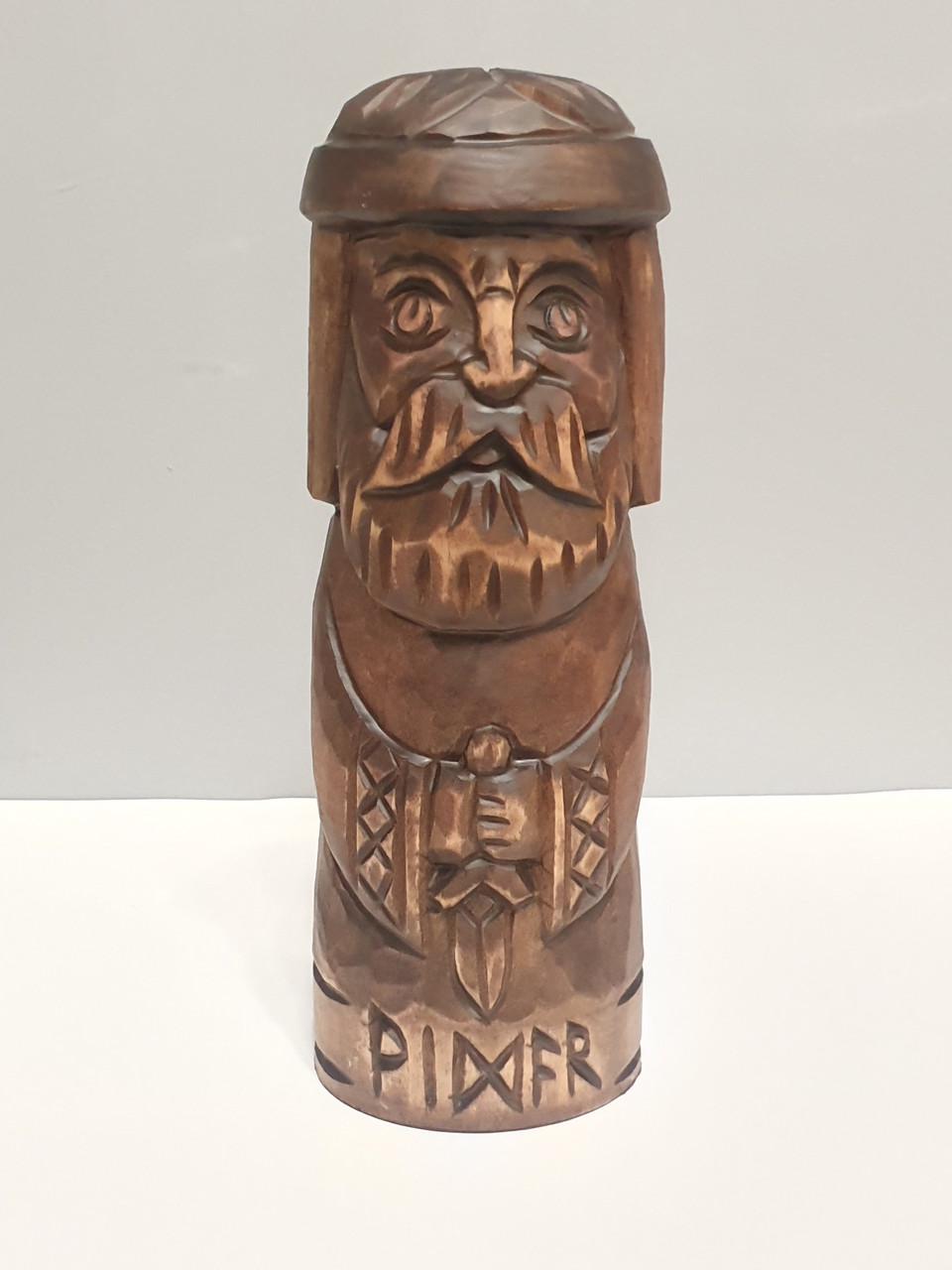 Статуетка Відар, скандинавський / німецький бог вікінгів, дерево, ручна робота