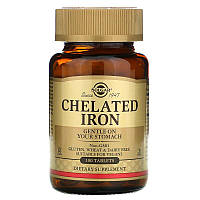 Хелат железа Chelated Iron Solgar 100 таблеток XN, код: 7701248