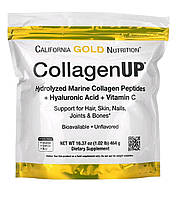 Коллаген California Gold Nutrition Collagen UP с гиалуроновой кислотой и витамином C морской гидролизованные