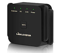 Сток LINKAVENIR Wifi Extender Booster Підсилювач WiFi до 1200 Мбіт/с, дводіапазонний подовжувач WiFi