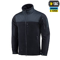 Куртка тактическая M-TAC Alpha Microfleece Gen.II Dark Navy Blue,флисовая мужская кофта темно-синяя для зсу