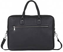 Шкіряна сумка-портфель Tiding Bag для ноутбука із зовнішньою кишенею під накиданим клапаном, фото 2