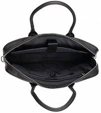 Шкіряна сумка-портфель Tiding Bag для ноутбука із зовнішньою кишенею під накиданим клапаном, фото 4
