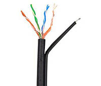 Кабель мережевий UTP з тросом бухта 305 м 4*2*0.5-CU PE MT CAT5е