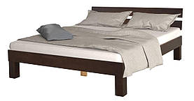 Дерев'яне ліжко Джені Меблі-Сервіс 140х200 см на ламелях каркас венге