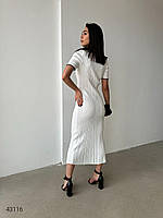 Приталена стильна жіноча сукня міді з ѓудзиками 40-46 розмір, фото 4
