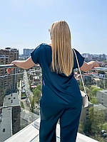 Костюм жіночий двійка із шовку великого розміру, фото 7