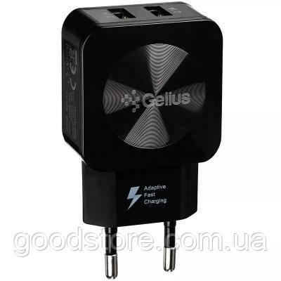 Зарядний пристрій Gelius Ultra Prime GU-HC02 2 USB 2.1 A Black (00000074893)